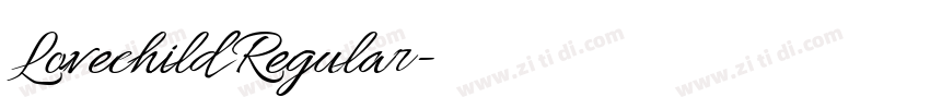 Lovechild Regular字体转换